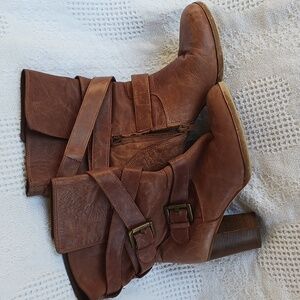 Massimo Baldi...Brown Leather Ankle Boots